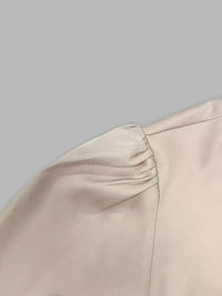 Long Sleeve Satin Ruched Midi Dress 101001413445997 63 Affordable Fashion Under $100 Jerry's Apparel 