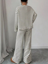 Striped Relaxed Fit Top and Pants Set 101002581867183 66 Affordable Fashion Under $100 Jerry's Apparel 