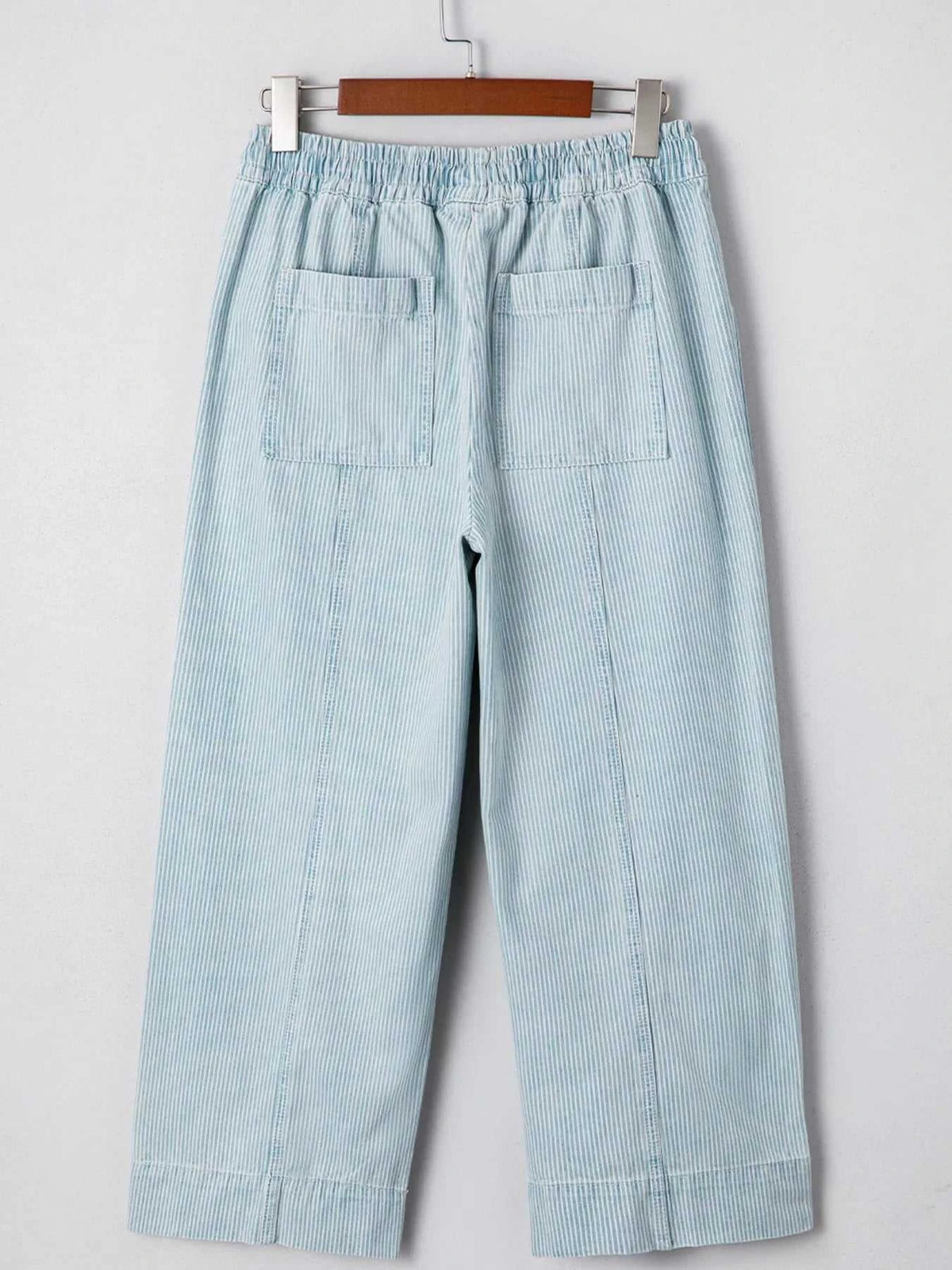 Stripe Mid Rise Drawstring Waist Jeans 100100698319800 58 Affordable Fashion Under $100 Jerry's Apparel 