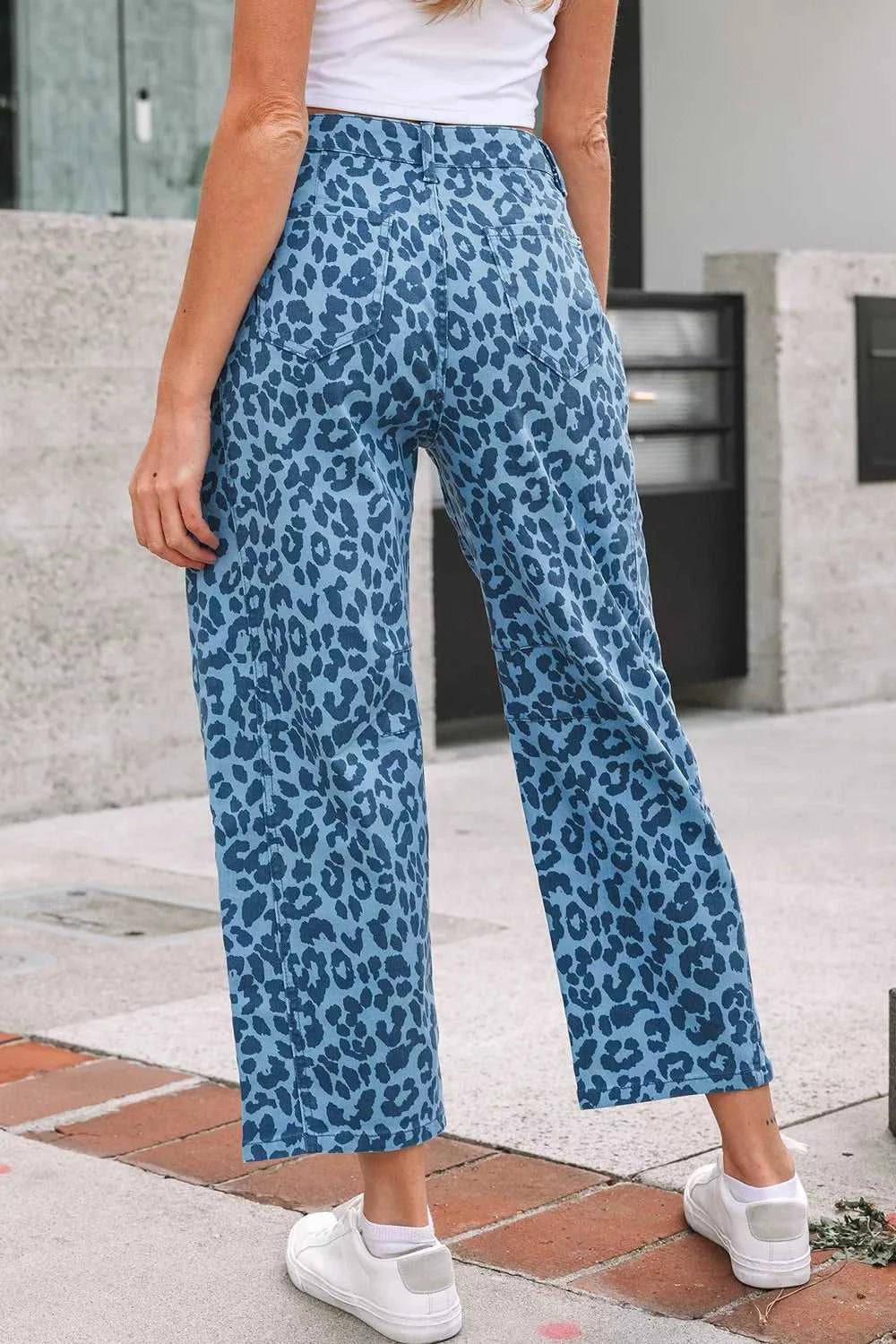 Leopard Print Barrel Leg Jeans 100100568374845 66 Affordable Fashion Under $100 Jerry's Apparel 