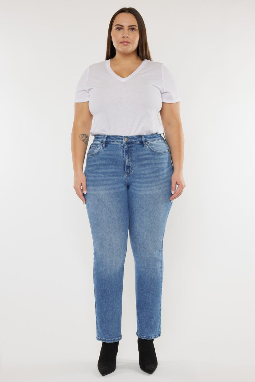 Full Size Cat's Whiskers High Waist Jeans