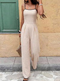 Contrast Trim Wide Leg Jumpsuit 100100094954913 35 Affordable Fashion Under $100 Jerry's Apparel 