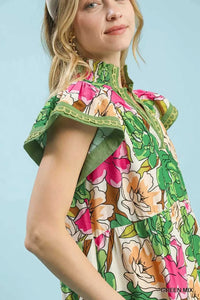 Umgee Mix Bold Floral Tiered Midi Dress 100100480481597 62 Affordable Fashion Under $100 Jerry's Apparel 