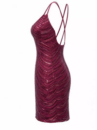 Sleeveless Sequin Embellished Bodycon Mini Cami Dress 101001090650712 56 Gifts for Her Jerry's Apparel 