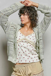 POL Open-Knit Floral Button Cardigan 100100372231681 66 Affordable Fashion Under $100 Jerry's Apparel 