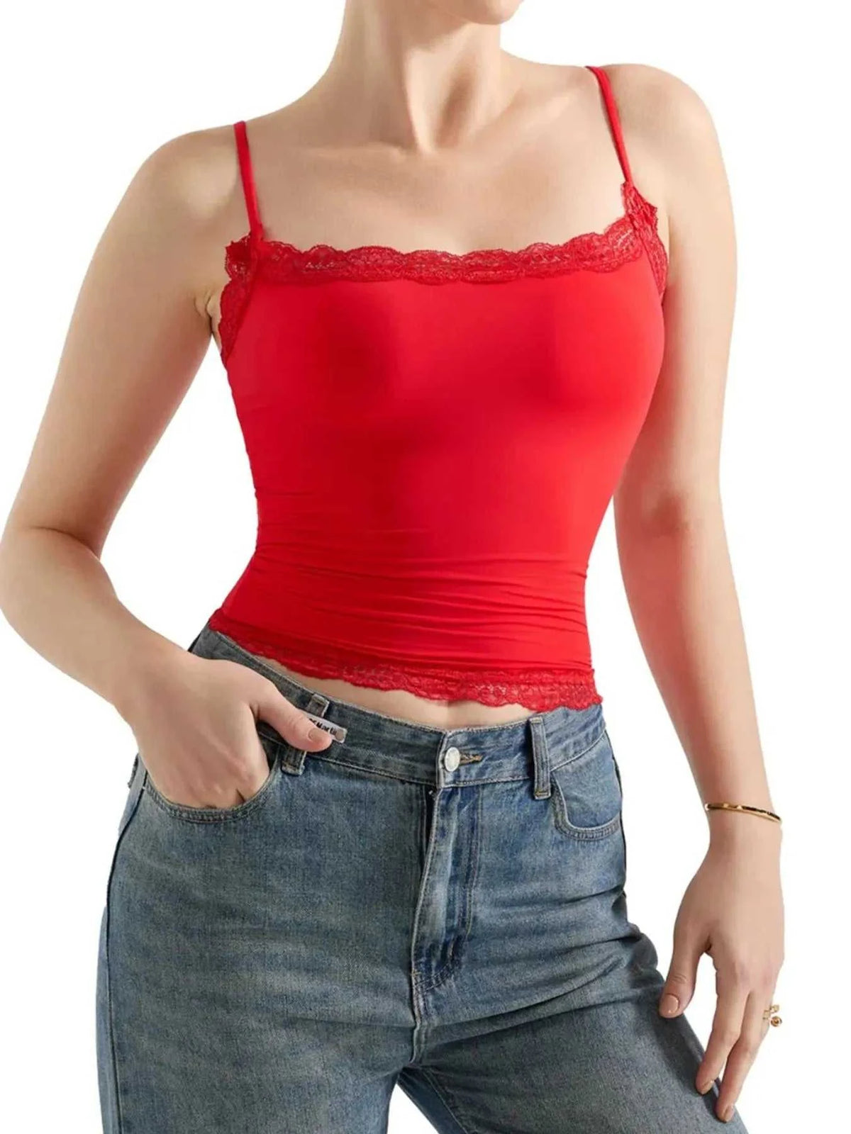 Lace Trim Cami Top 100100194437345 21 Affordable Fashion Under $100 Jerry's Apparel 