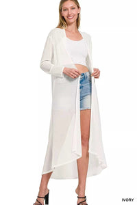 Zenana Mesh Open Front Cardigan 100100584031566 22 Affordable Fashion Under $100 Jerry's Apparel 