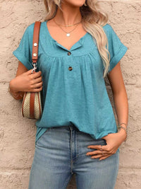 Casual Button Detail Henley T-Shirt 100100202602054 28 Affordable Fashion Under $100 Jerry's Apparel 