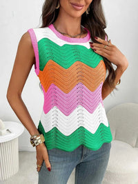 Color Block Round Neck Sweater Vest 100100253791586 34 Affordable Fashion Under $100 Jerry's Apparel 