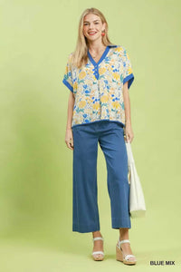 Umgee Floral Print Oversized Top 100100961221937 49 Affordable Fashion Under $100 Jerry's Apparel 