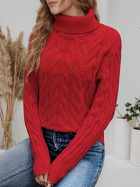 Cable Knit Turtleneck Long Sleeve Sweater 100100174532282 38 Affordable Fashion Under $100 Jerry's Apparel 