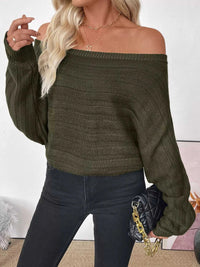 Boat Neck Ribbed Long Sleeve Sweater 100100851183386 44 Affordable Fashion Under $100 Jerry's Apparel 