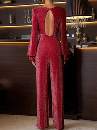Perfee Cutout Round Neck Long Sleeve Jumpsuit 100100285711264 41 Affordable Fashion Under $100 Jerry's Apparel 