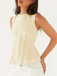 Back Lace Up Sleeveless Top with Cinched Waist Design 100100957854098 34 Affordable Fashion Under $100 Jerry's Apparel 