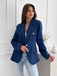 Lapel Collar One Button Blazer 100100419789798 42 Affordable Fashion Under $100 Jerry's Apparel 