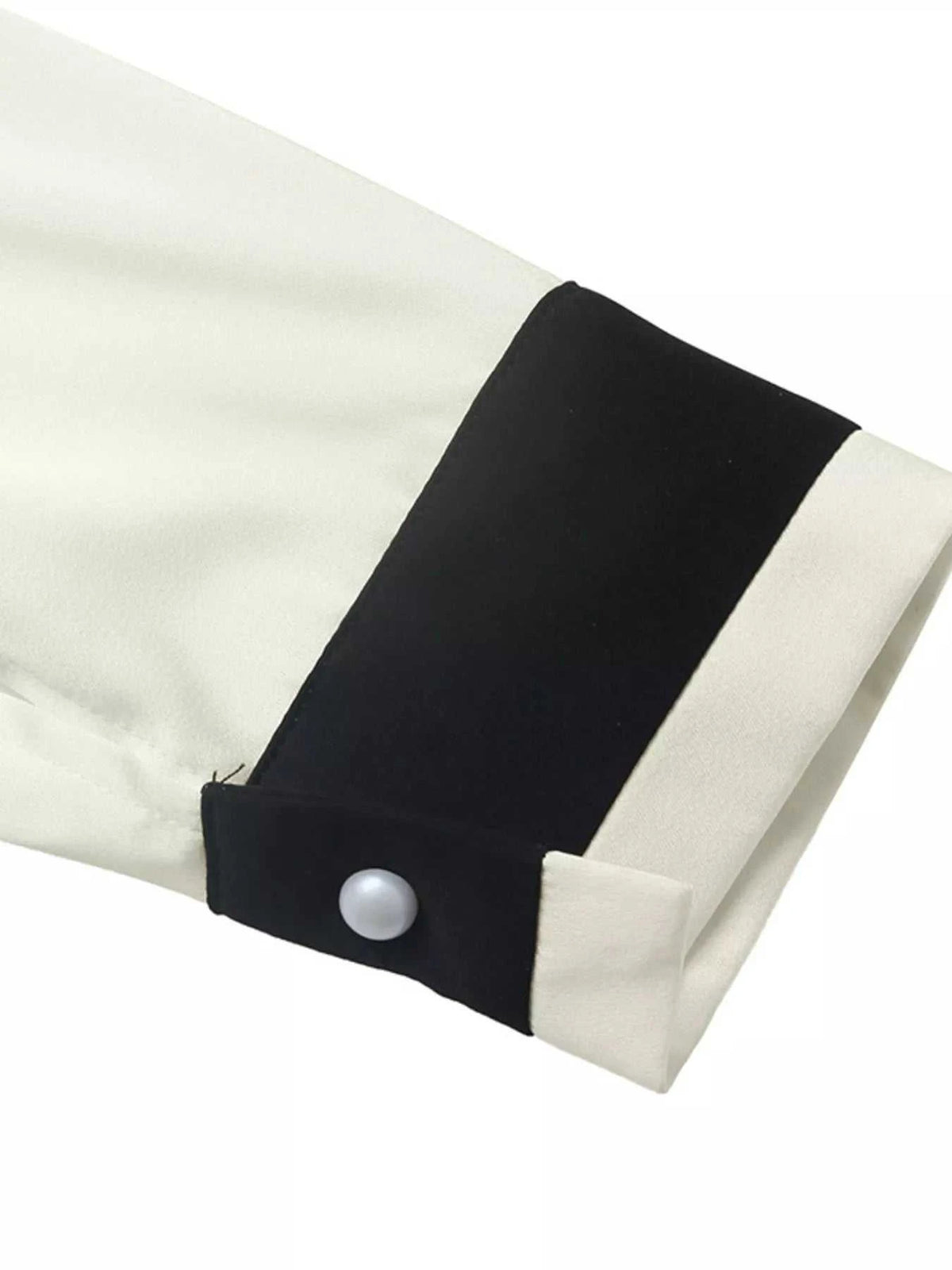 Contrast Trim V-Neck Blouse 100100008554468 36 Affordable Fashion Under $100 Jerry's Apparel 