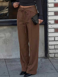 High-Waisted Wide-Leg Drawstring Pants 100100595277068 42 Affordable Fashion Under $100 Jerry's Apparel 