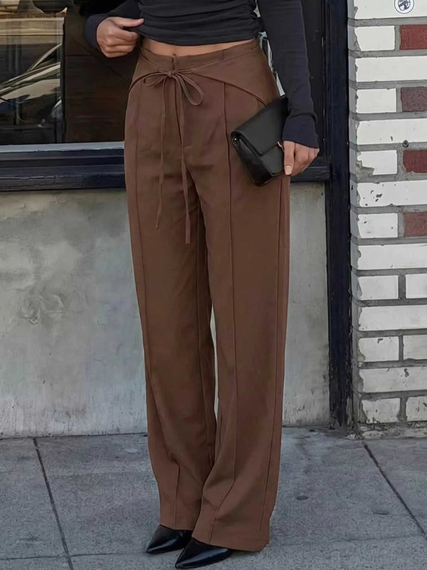 High-Waisted Wide-Leg Drawstring Pants 100100595277068 42 Affordable Fashion Under $100 Jerry's Apparel 