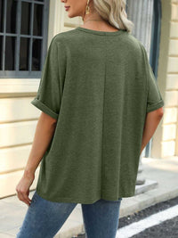 Casual Loose Fit Rolled Sleeve T-Shirt 100100846471189 23 Affordable Fashion Under $100 Jerry's Apparel 
