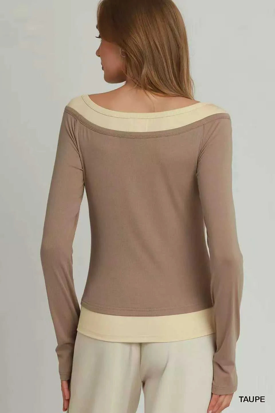 Umgee Layered Twofer Long Sleeve Top 100100592731663 42 Affordable Fashion Under $100 Jerry's Apparel 