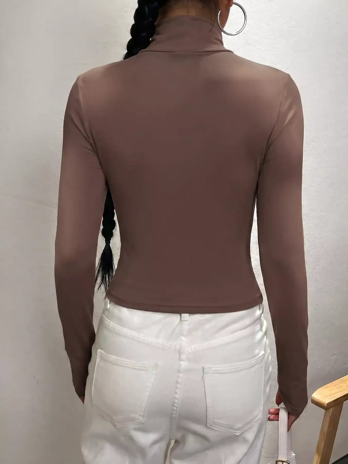 Mock Neck Long Sleeve Slim Fit T-Shirt 101001465798210 27 Affordable Fashion Under $100 Jerry's Apparel 