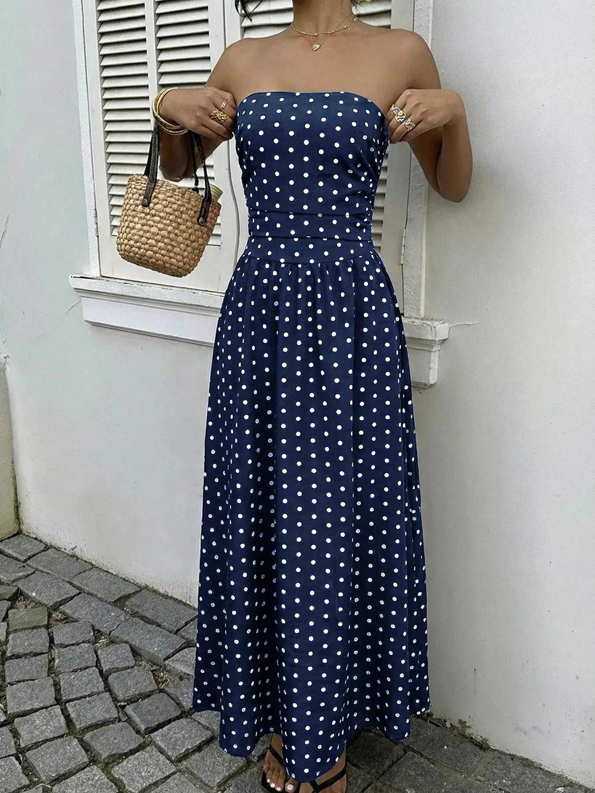 Polka Dot Tube A-Line Dress 100100003378935 36 Gifts for Her Jerry's Apparel 