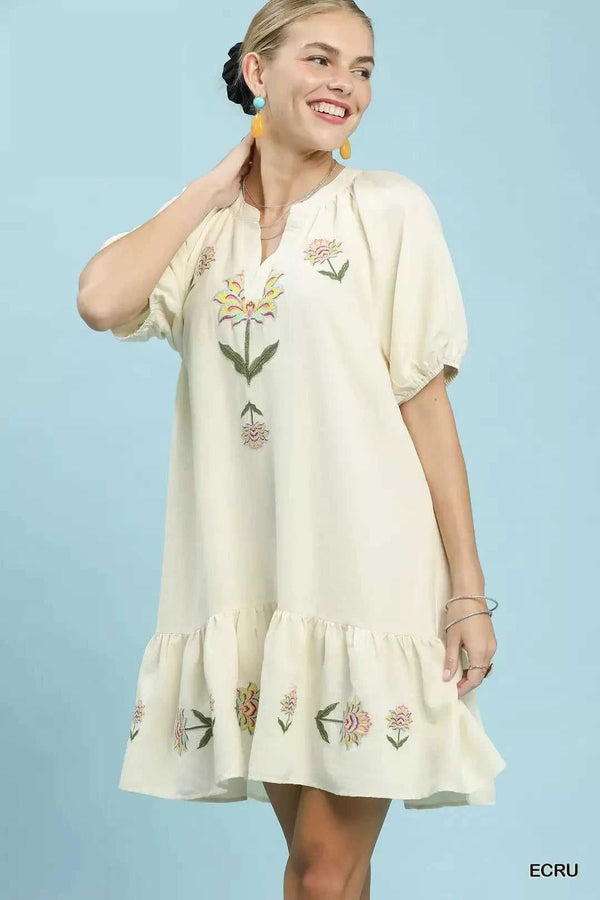 Umgee Embroidered Floral Babydoll Dress 100100028041923 62 Affordable Fashion Under $100 Jerry's Apparel 