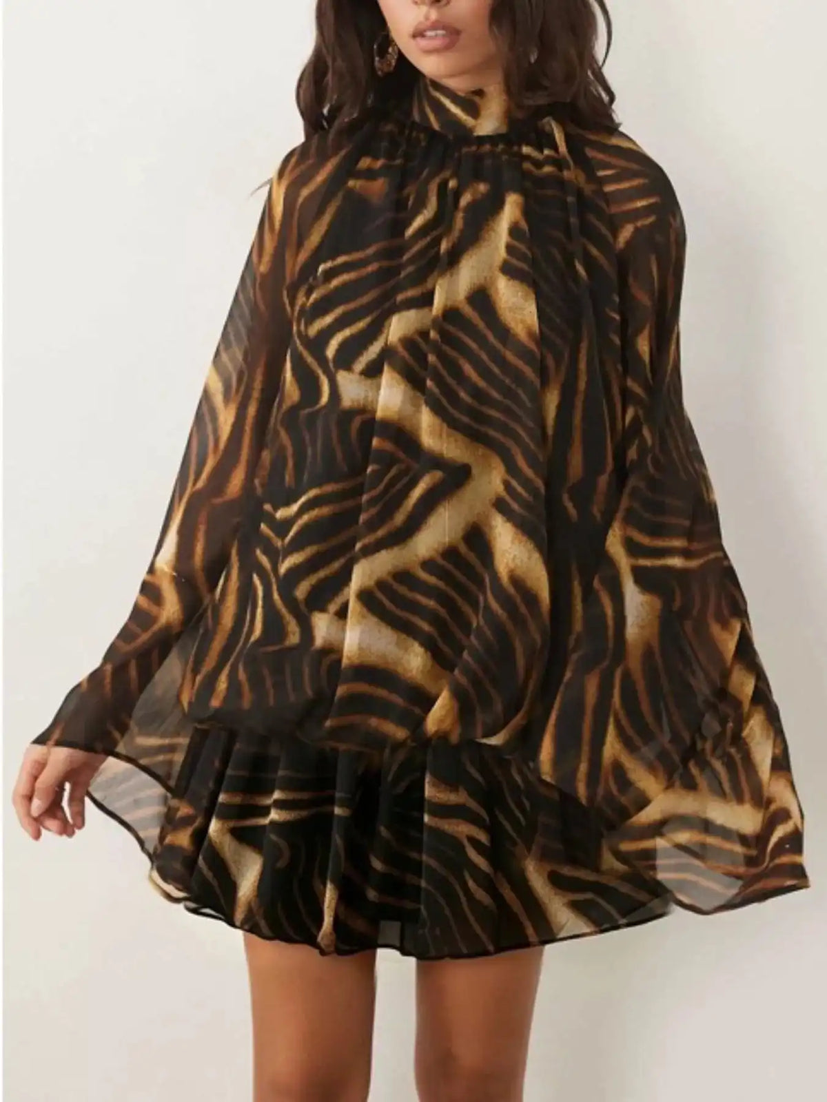 Tie Back Flare Sleeve Mini Dress 101001243212797 45 Affordable Fashion Under $100 Jerry's Apparel 