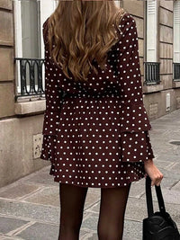 Polka Dot Long Sleeve Mini Dress 100100382471133 32 Affordable Fashion Under $100 Jerry's Apparel 