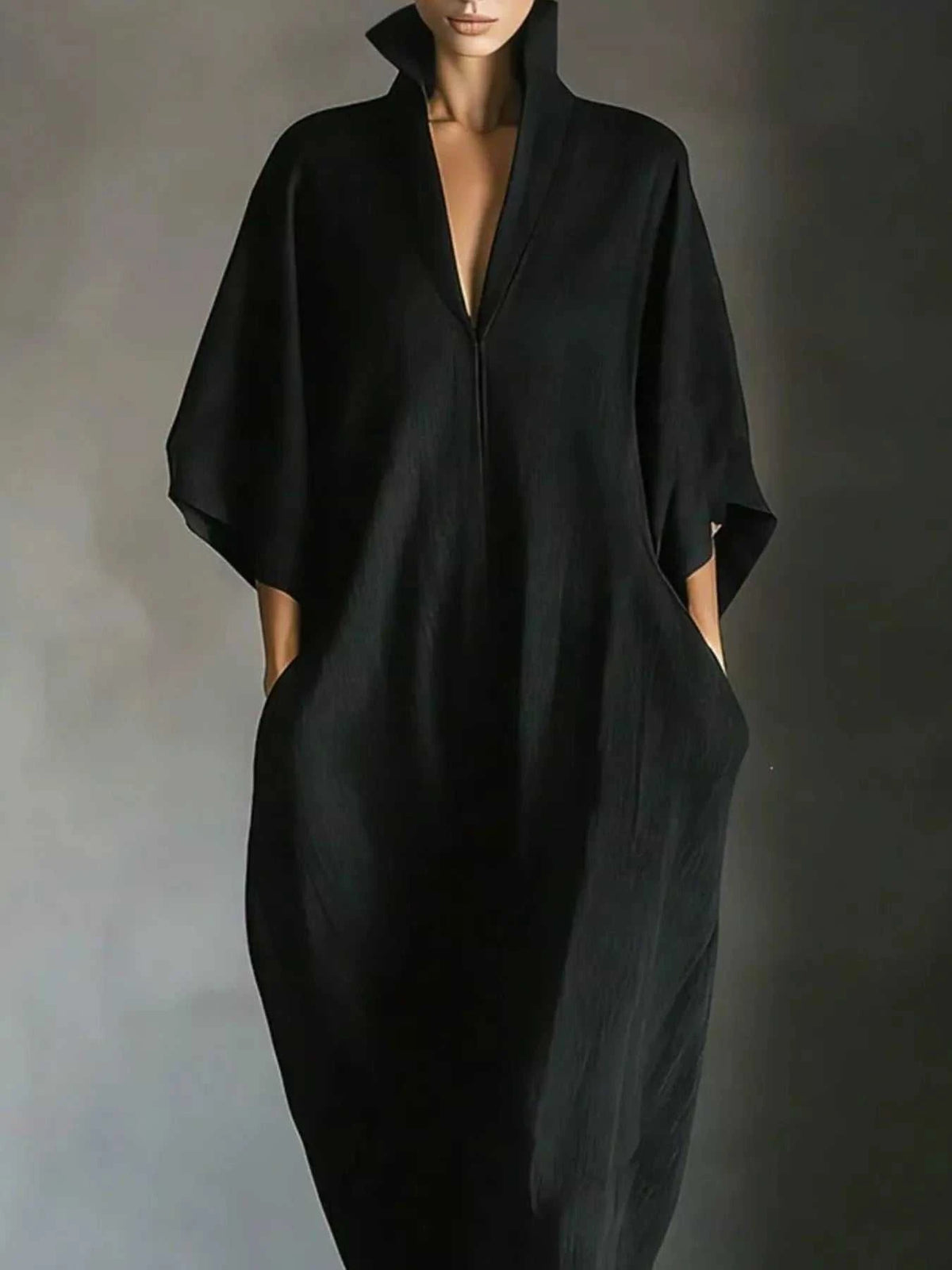 3/4 Sleeve Maxi Dress with Pockets 100100311891284 41 Affordable Fashion Under $100 Jerry's Apparel 