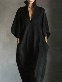 3/4 Sleeve Maxi Dress with Pockets 100100311891284 41 Affordable Fashion Under $100 Jerry's Apparel 