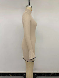 Ribbed Mock Neck Flare Sleeve Sweater Dress 100100035723976 41 Affordable Fashion Under $100 Jerry's Apparel 