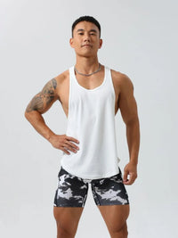 Men's Plus Size Round Neck Wide Strap Tank