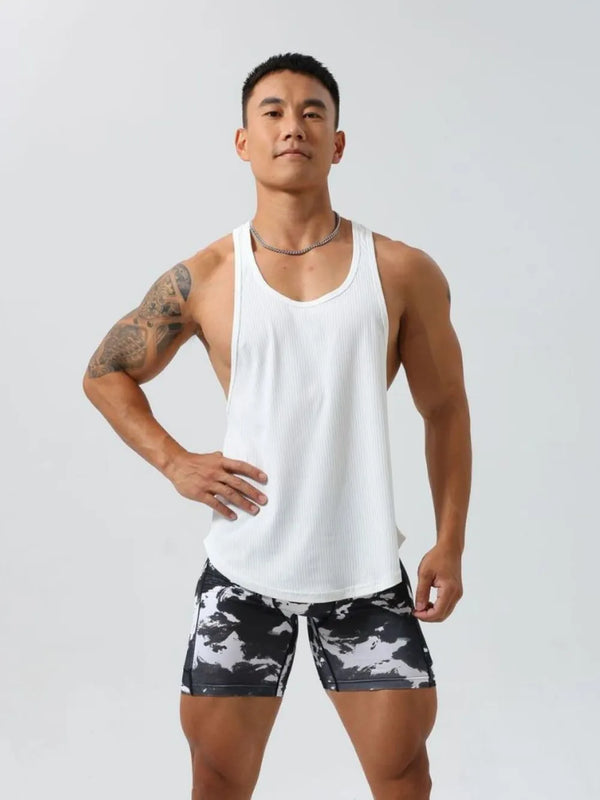 Men's Plus Size Round Neck Wide Strap Tank