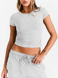 Round Neck Short Sleeve Tee and Pants Set 100100270766561 43 Affordable Fashion Under $100 Jerry's Apparel 