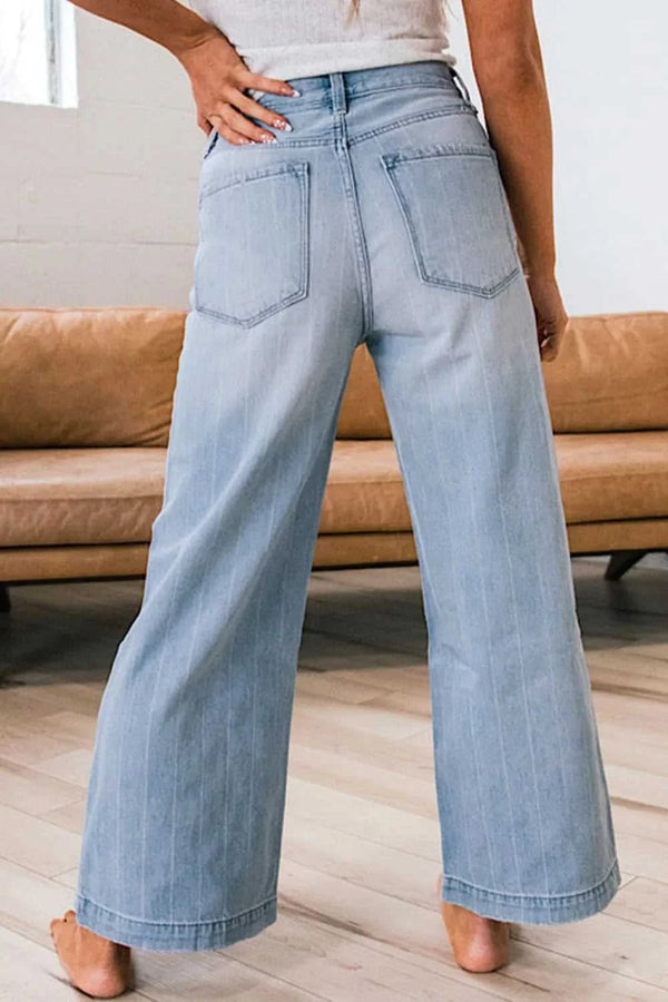 Wide Leg Button Fly Jeans 100100133301635 74 Seasonal Fashion Collections Jerry's Apparel 