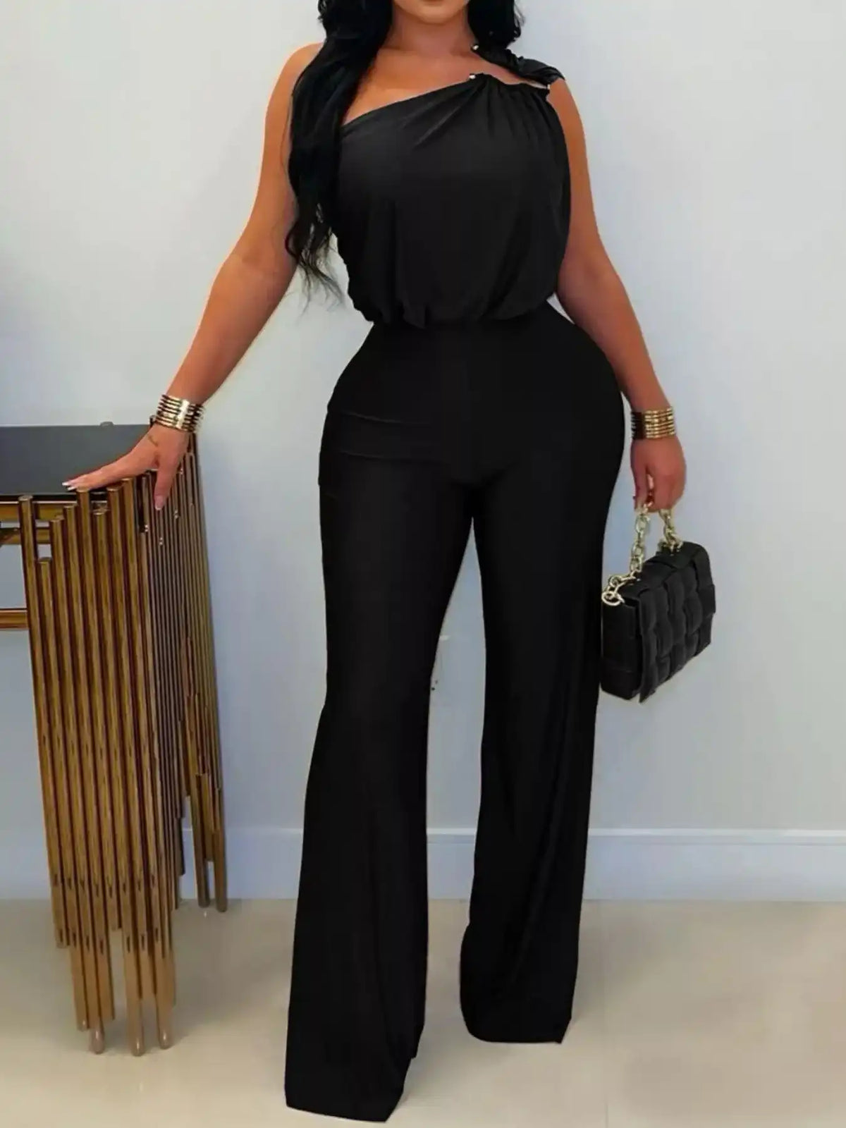 One-Shoulder Wide-Leg Jumpsuit 101001786752255 52 Affordable Fashion Under $100 Jerry's Apparel 