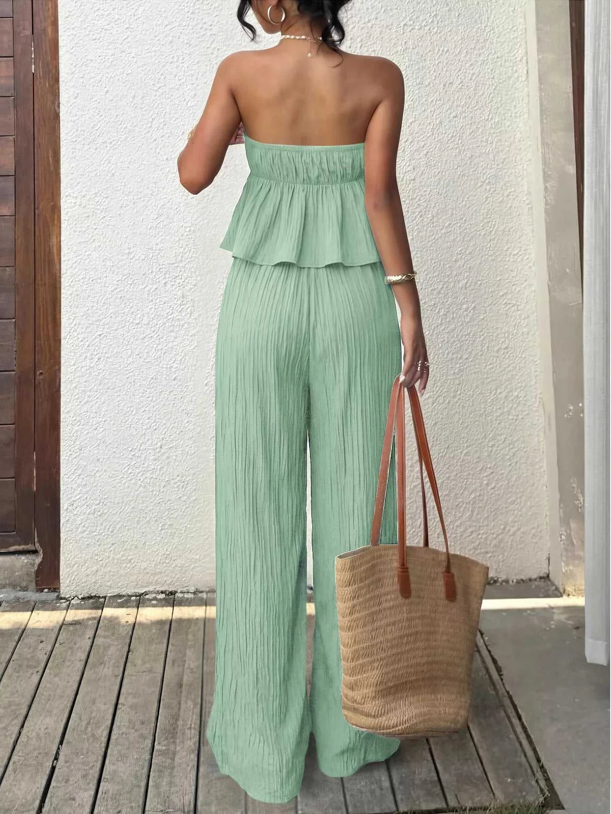 Tube Top and Wide-Leg Pants Set 100100877151663 41 Affordable Fashion Under $100 Jerry's Apparel 