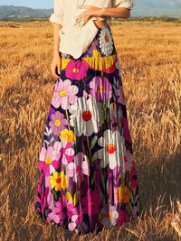 Floral Print High-Waisted Maxi Skirt 101001336112504 33 Affordable Fashion Under $100 Jerry's Apparel 