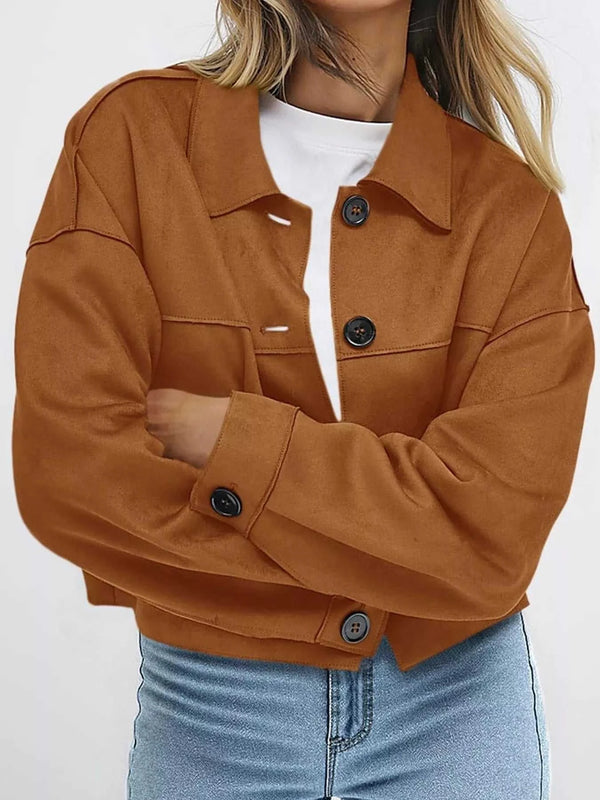 Button-Down Cropped Jacket 101001916935155 79 Affordable Fashion Under $100 Jerry's Apparel 