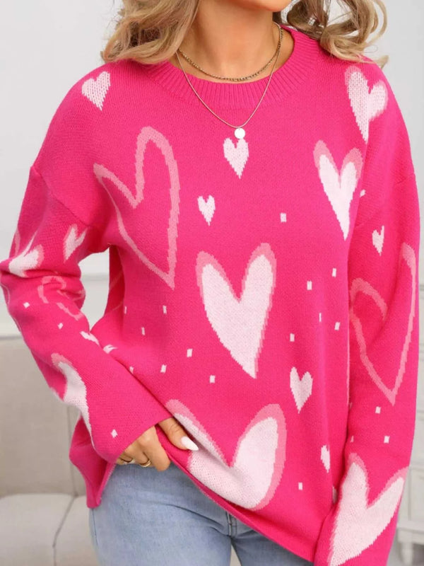 Valentine's Day Heart Crew Neck Sweater 100100436527641 49 Affordable Fashion Under $100 Jerry's Apparel 