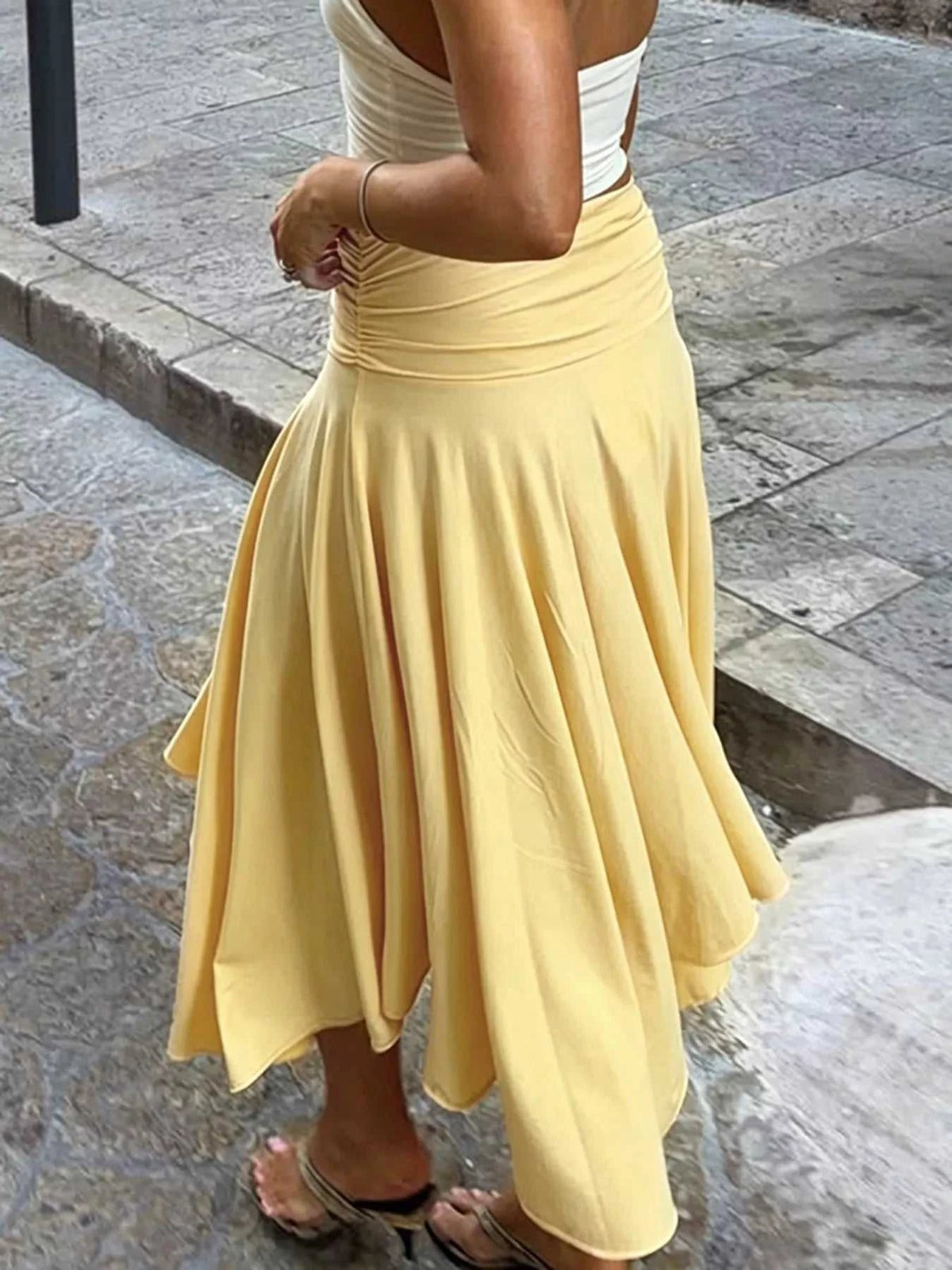 Flowy Ruched Waist Skirt 100100339808881 26 Affordable Fashion Under $100 Jerry's Apparel 