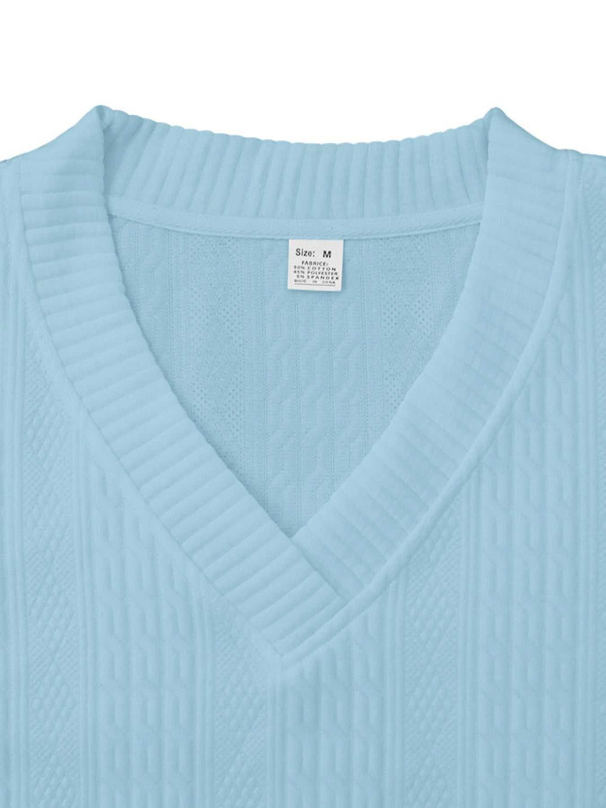 Men's Full Size Casual Knit V-Neck Short Sleeve Top and Shorts Set Plus Size 100400200384867 38 Men's Sets Jerry's Apparel 
