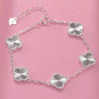 925 Sterling Silver Chain Four Leaf Clover Bracelet 100500382215875 73 Affordable Fashion Under $100 Jerry's Apparel 