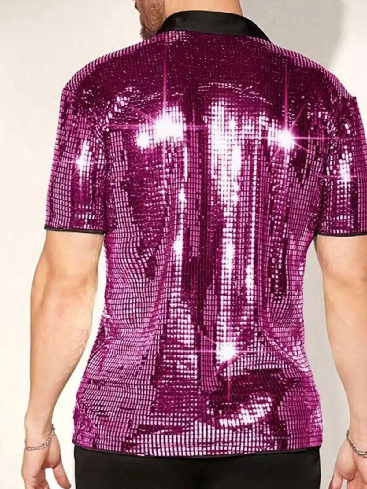 Men's Sequin Button Up Shirt 100400175153420 36 Affordable Fashion Under $100 Jerry's Apparel 
