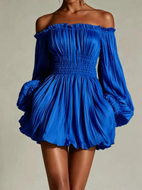 Off-Shoulder Pleated Mini Dress 101001846578745 57 Affordable Fashion Under $100 Jerry's Apparel 