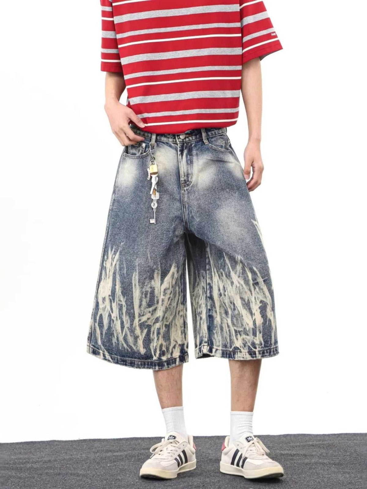 Men's Full Size Wide-Leg Denim Shorts Plus Size 100400199294429 44 Affordable Fashion Under $100 Jerry's Apparel 