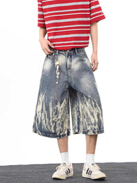 Men's Full Size Wide-Leg Denim Shorts Plus Size 100400199294429 44 Affordable Fashion Under $100 Jerry's Apparel 
