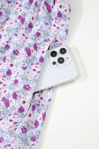 Tiered Floral Shirred High Waist Maxi Dress