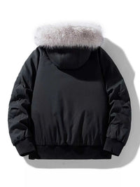 Men's Plus Size Faux Fur Hooded Padded Bomber Jacket 100400528967580 116 Fashion Forward Plus Size Clothing Jerry's Apparel 